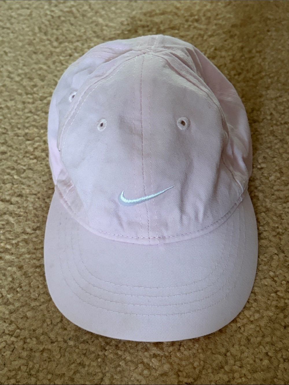 Infant Nike Light Pink Baseball Cap with White Swoosh